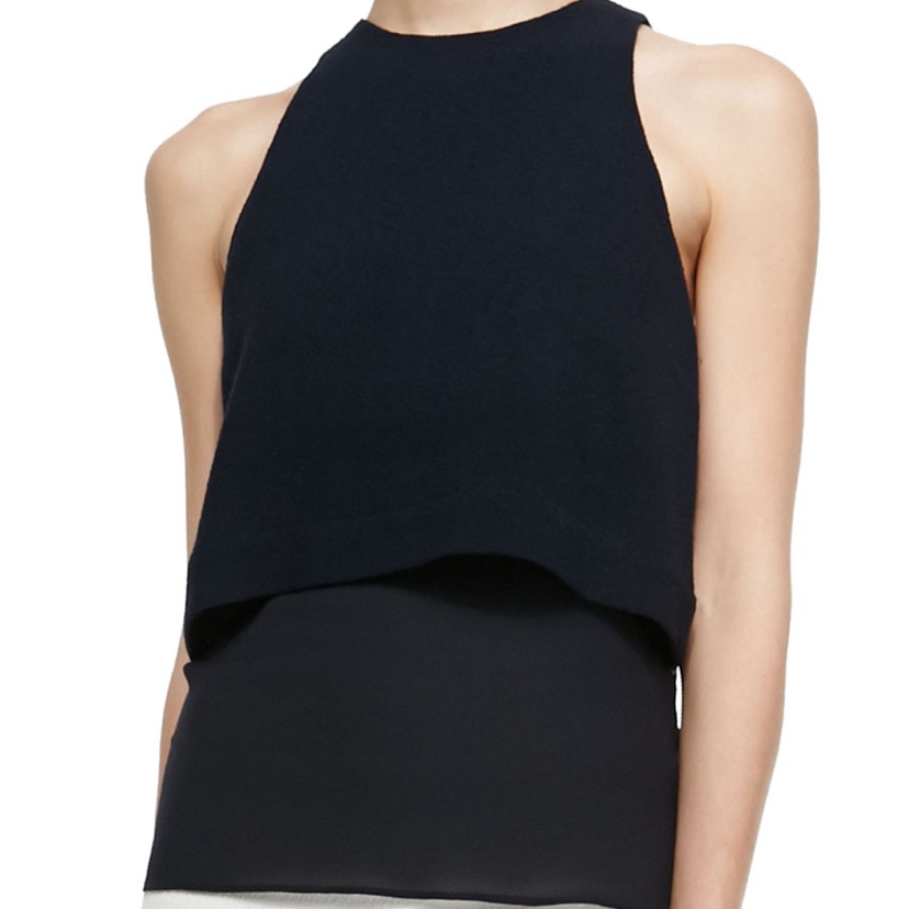 Alc Morrison Black Sleeveless Popover Blouse